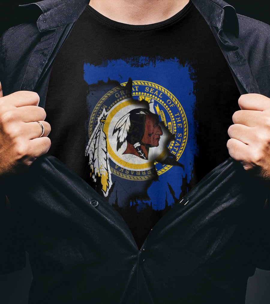Great Seal Of Nebraska With Redskins T-Shirt