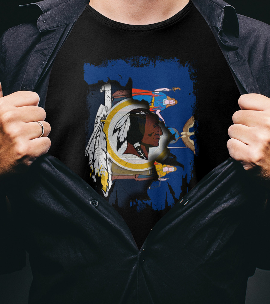 Together New York With Redskins Football And Comics Crossover T-Shirt