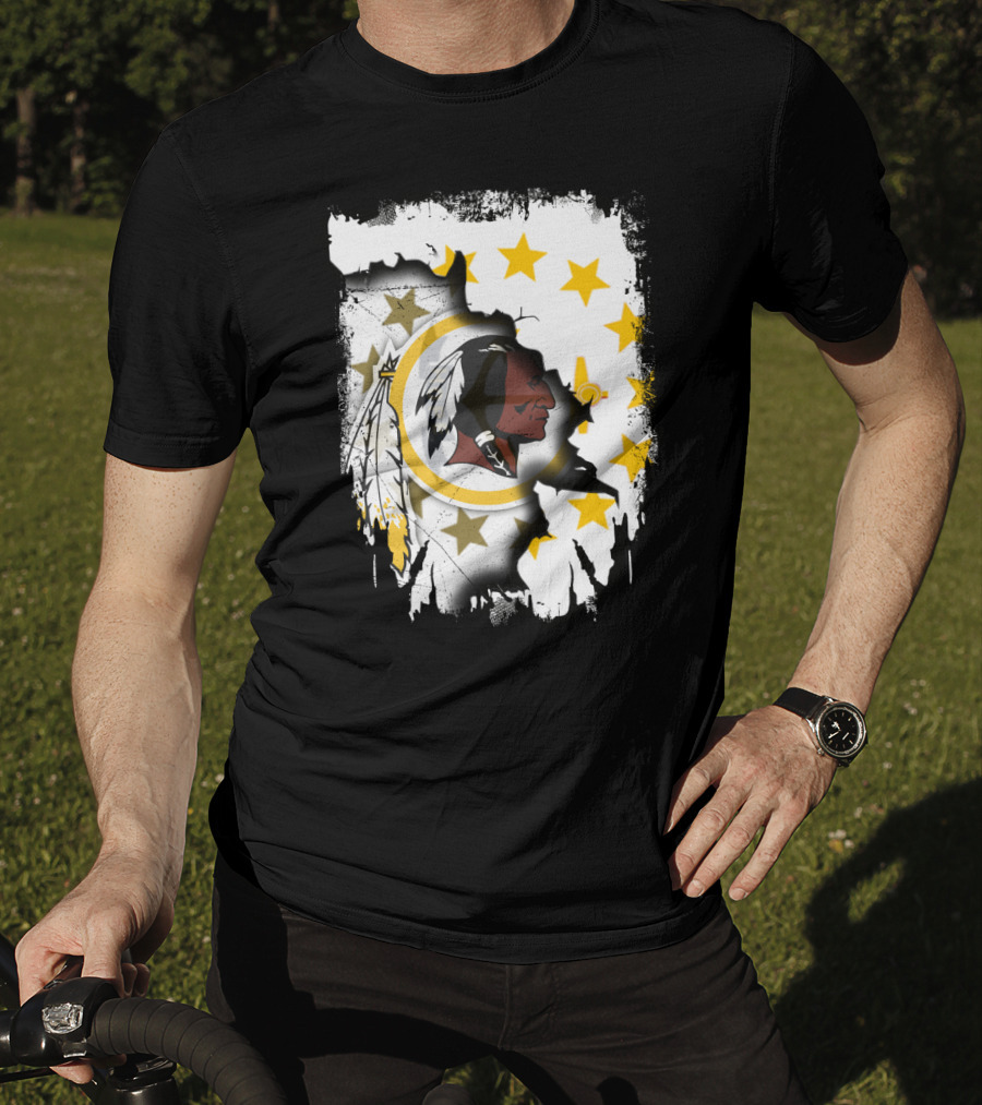 Together Rhode Island Flag With Washington Redskins T-Shirt