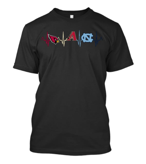 Cardinals Diamondbacks North Carolina Pulse Heartbeat Love Ncth T-Shirt