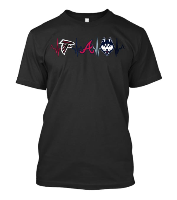 Falcons Braves Huskies Heartbeat T-Shirt
