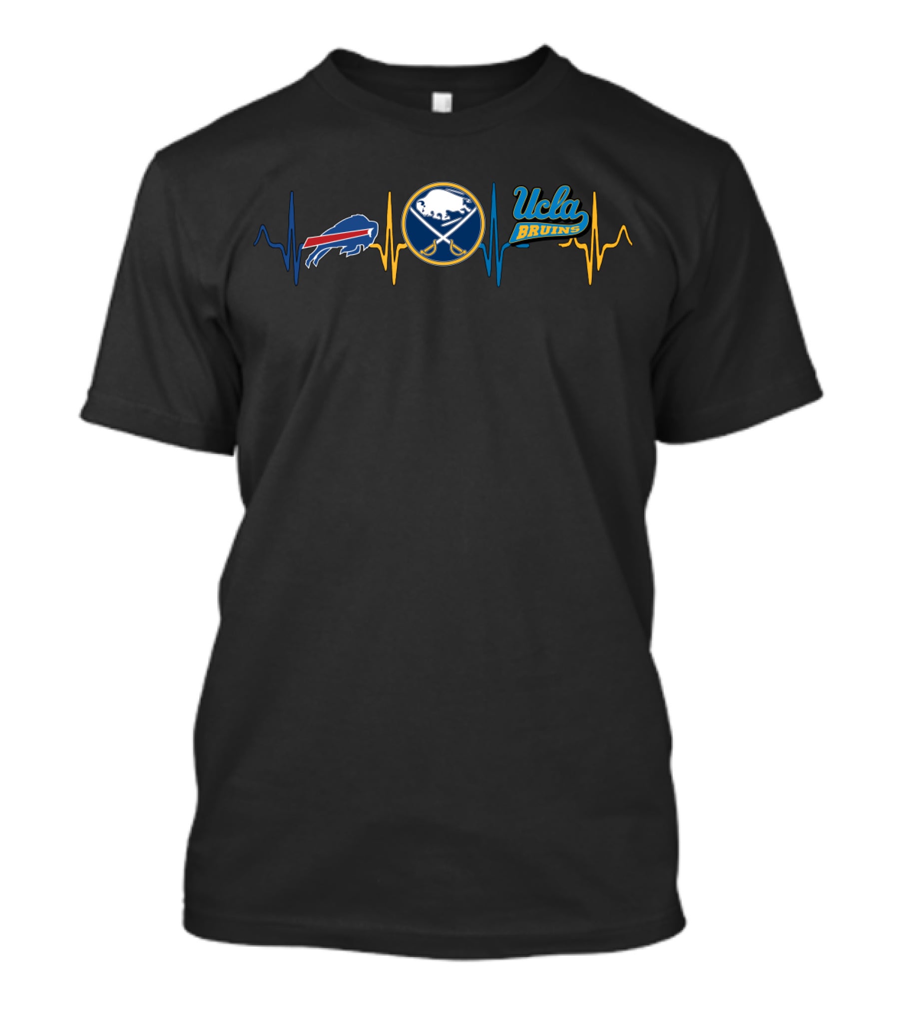 Buffalo Bills Buffalo Sabres Ucla Bruins Heartbeat T-Shirt