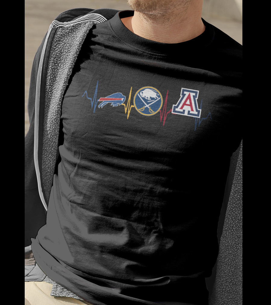 Buffalo Bills Buffalo Sabres Arizona Wildcats Heartbeat T-Shirt