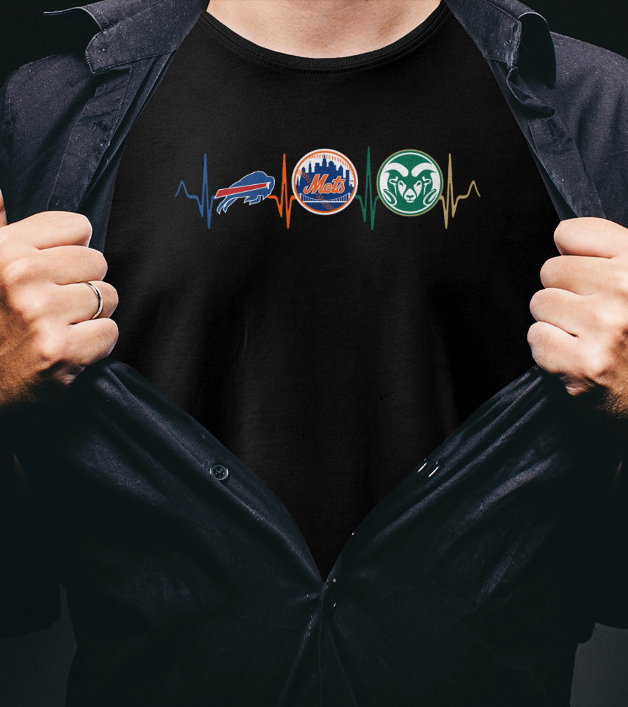 Love Bills New York Mets Rams Mashup With Csr T-Shirt