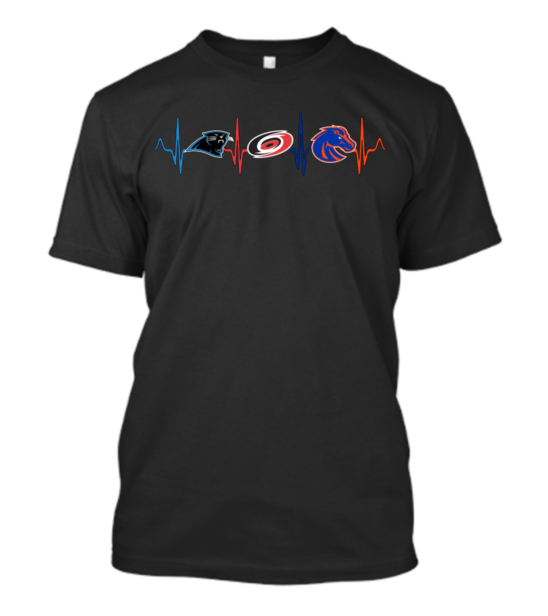 Love Panthers Hurricanes Bsb Heartbeat T-Shirt