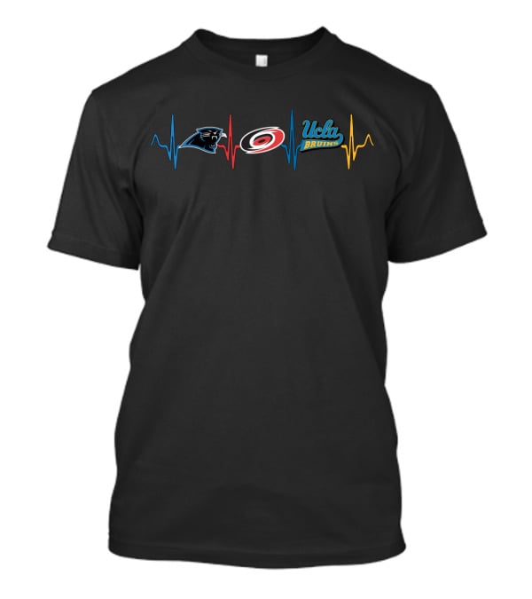 Panthers Hurricanes Ucla Bruins Heartbeat T-Shirt