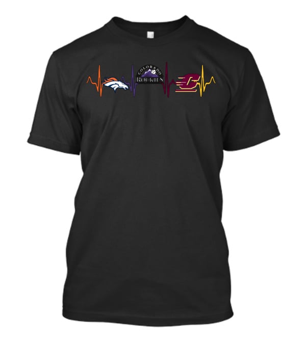 Broncos Rockies Cmc Heartbeat T-Shirt