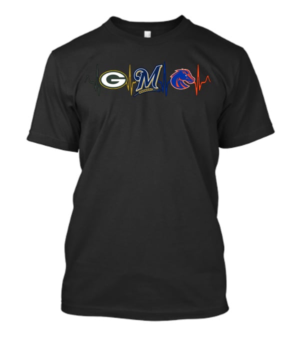 Love Packers Brewers Bsb Team Logos T-Shirt