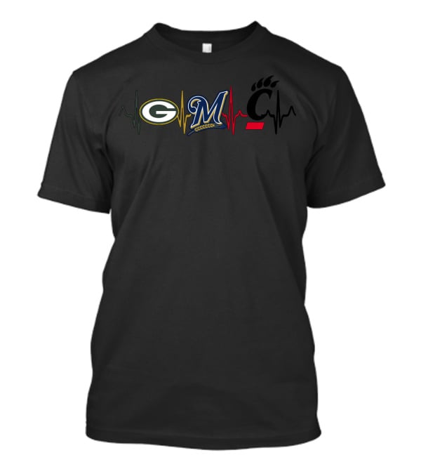 Love Packers Brewers Cincinnati Bengals Fan Pulse T-Shirt