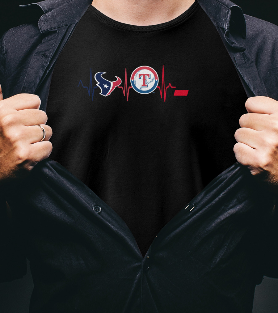 Loving The Texans And Rangers With Cincinnati Bearcats Pulse T-Shirt