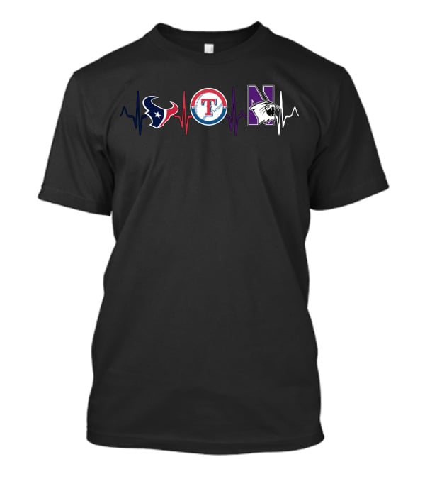 Texans Rangers Northwestern Wildcats Team Pride T-Shirt