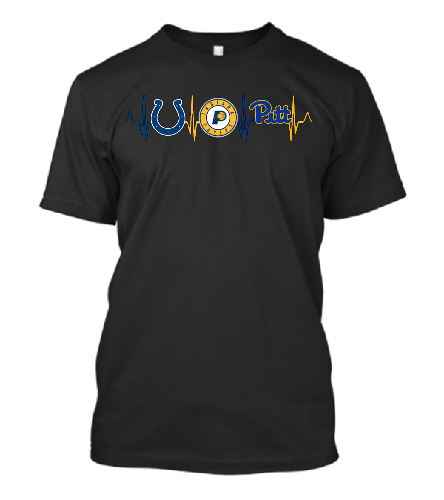Love Colts Pacers Pitt Heartbeat T-Shirt