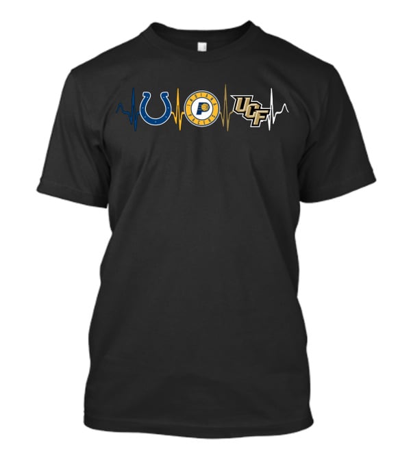 Love Colts Pacers Ucf Heartbeat T-Shirt