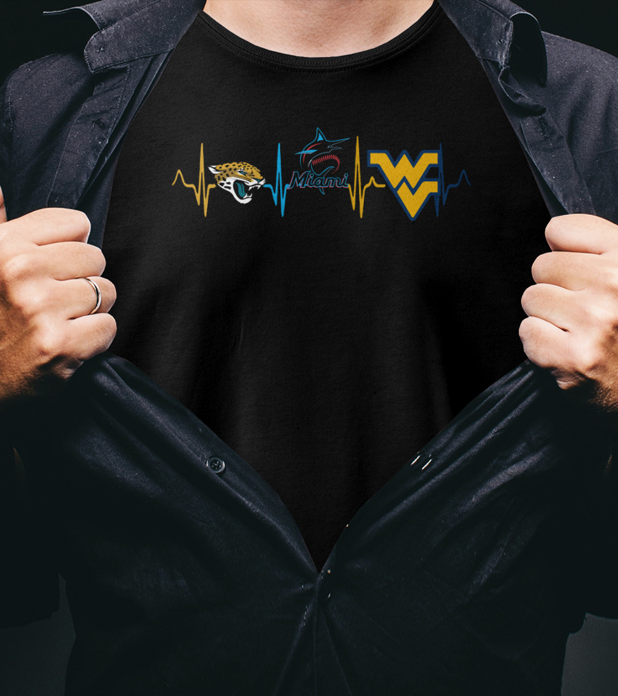 Jaguar Miami Marlins West Virginia Love T-Shirt