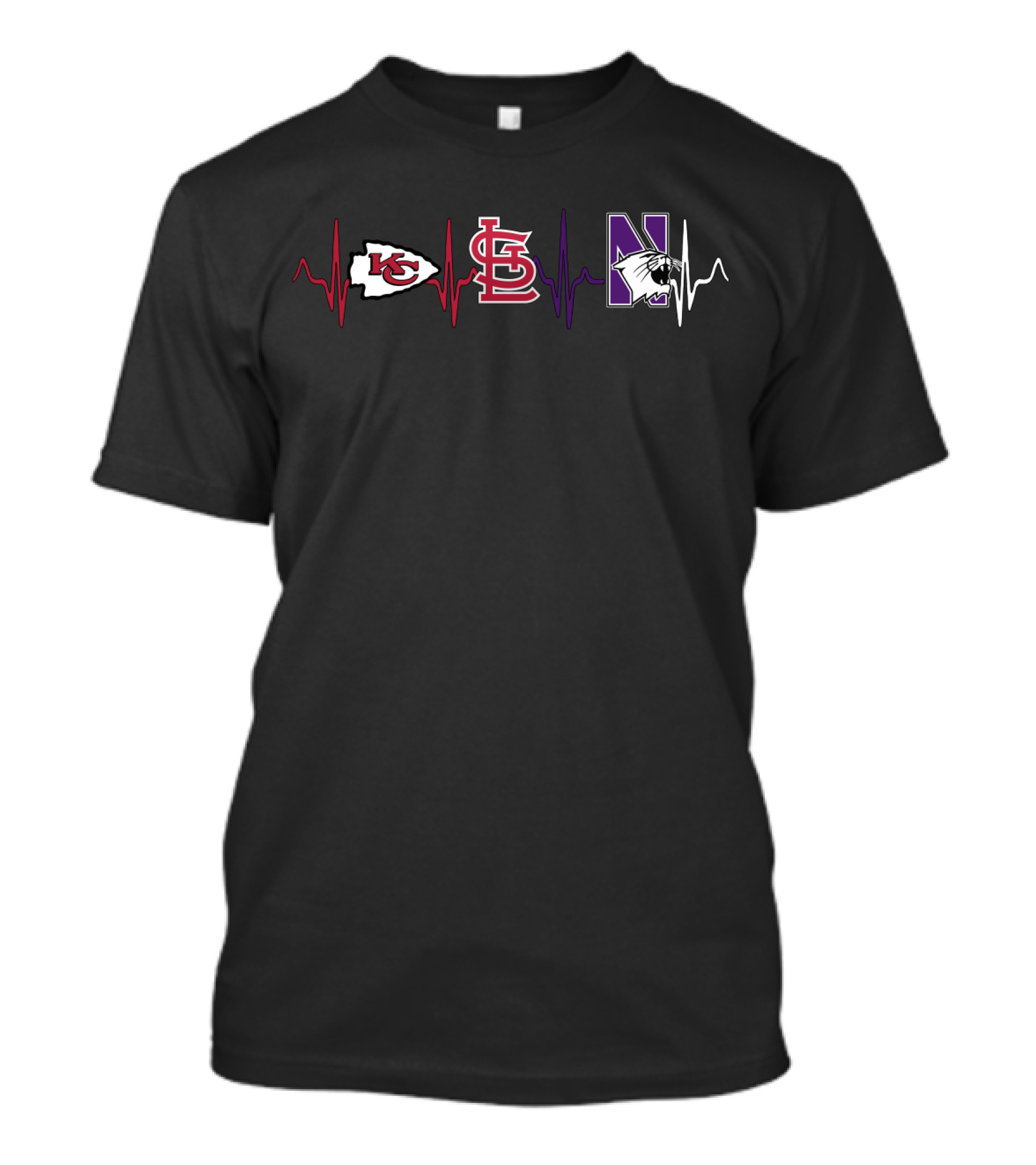 Love Chiefs Cardinals Wildcats Nw Ekg T-Shirt