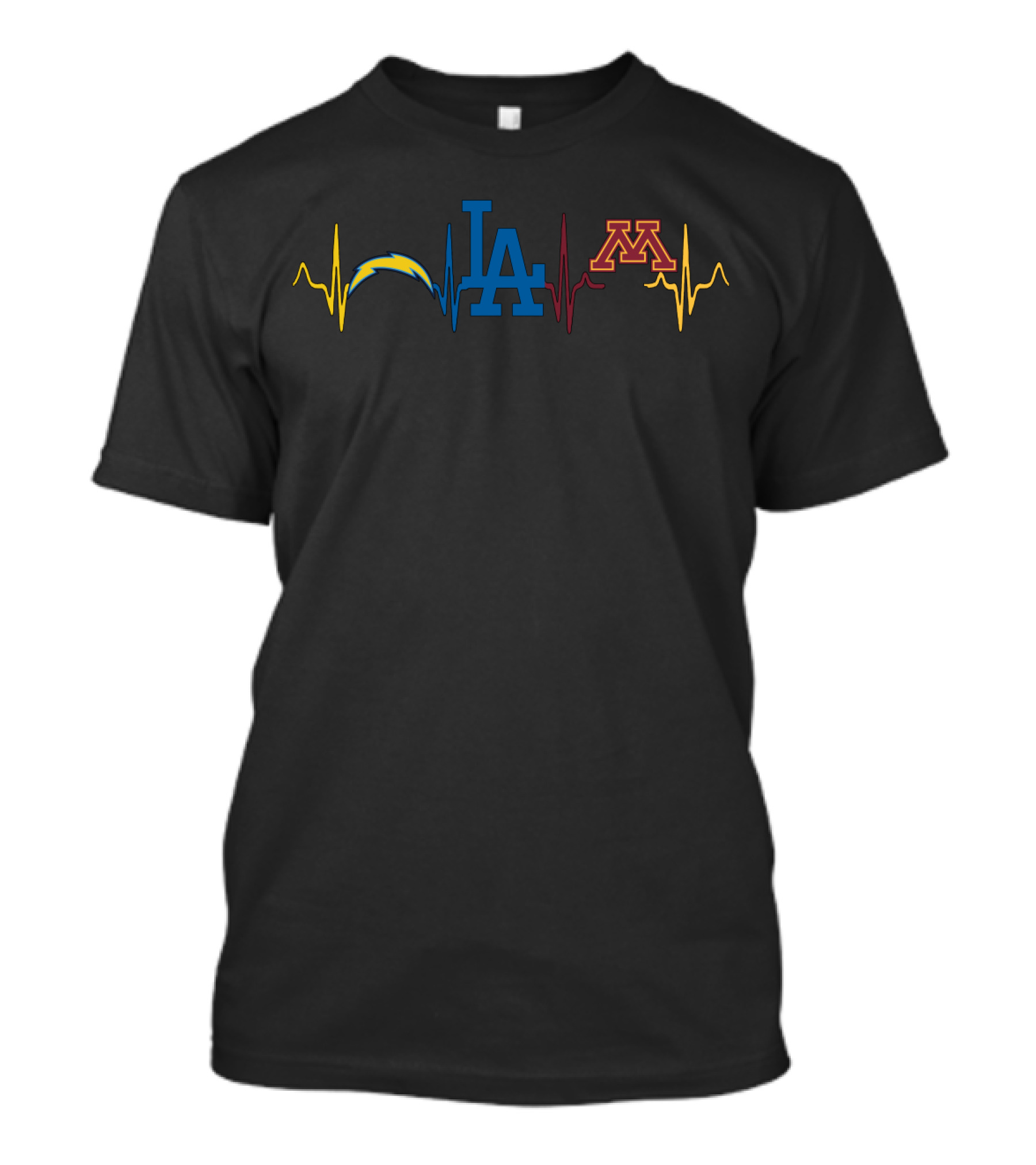 Love Chargers Dodgers Mgg Football Baseball Sports Fans T-Shirt