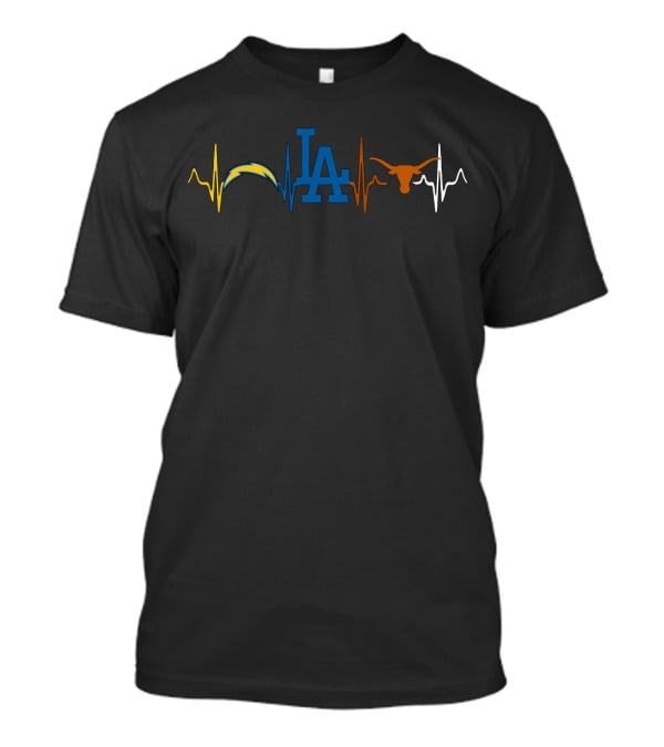 Love Chargers Dodgers La With Longhorns T-Shirt