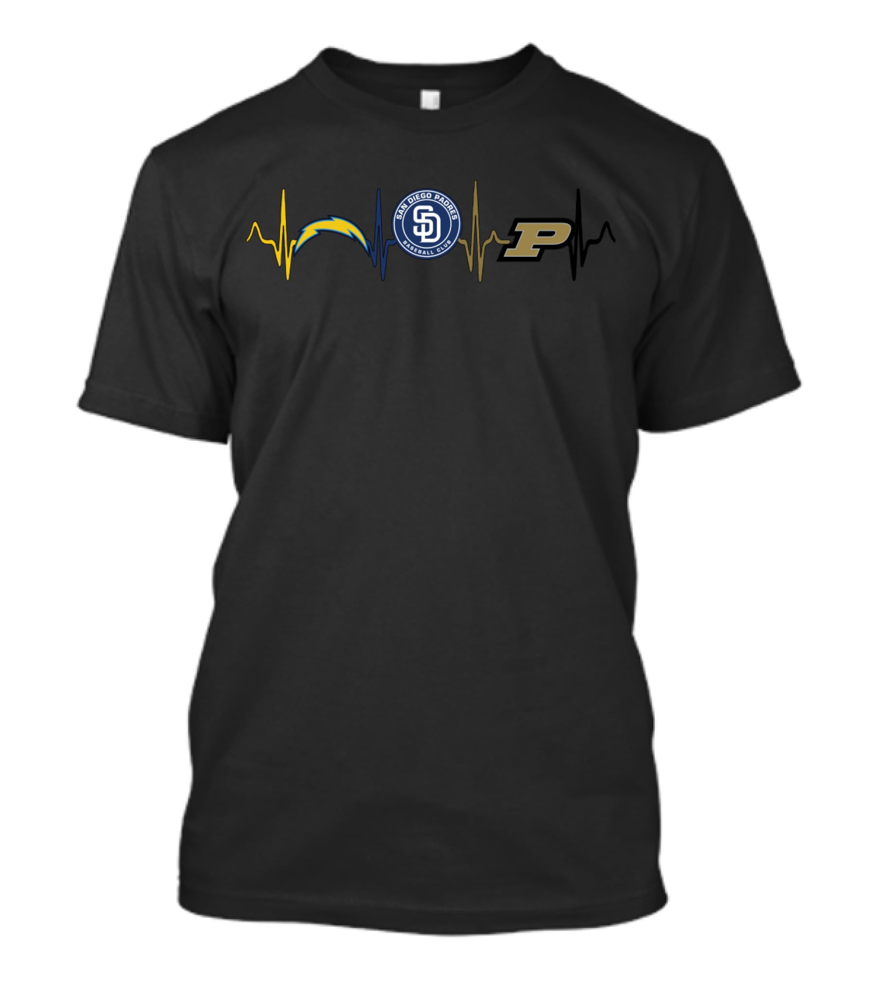 Love Chargers Padres San Diego Purdue Logo Combo T-Shirt