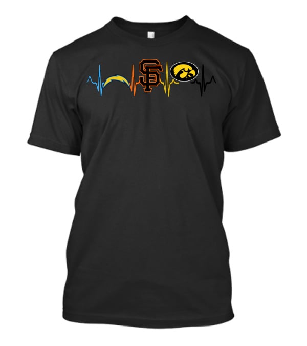 Chargers Giants Iowa Heartbeat T-Shirt