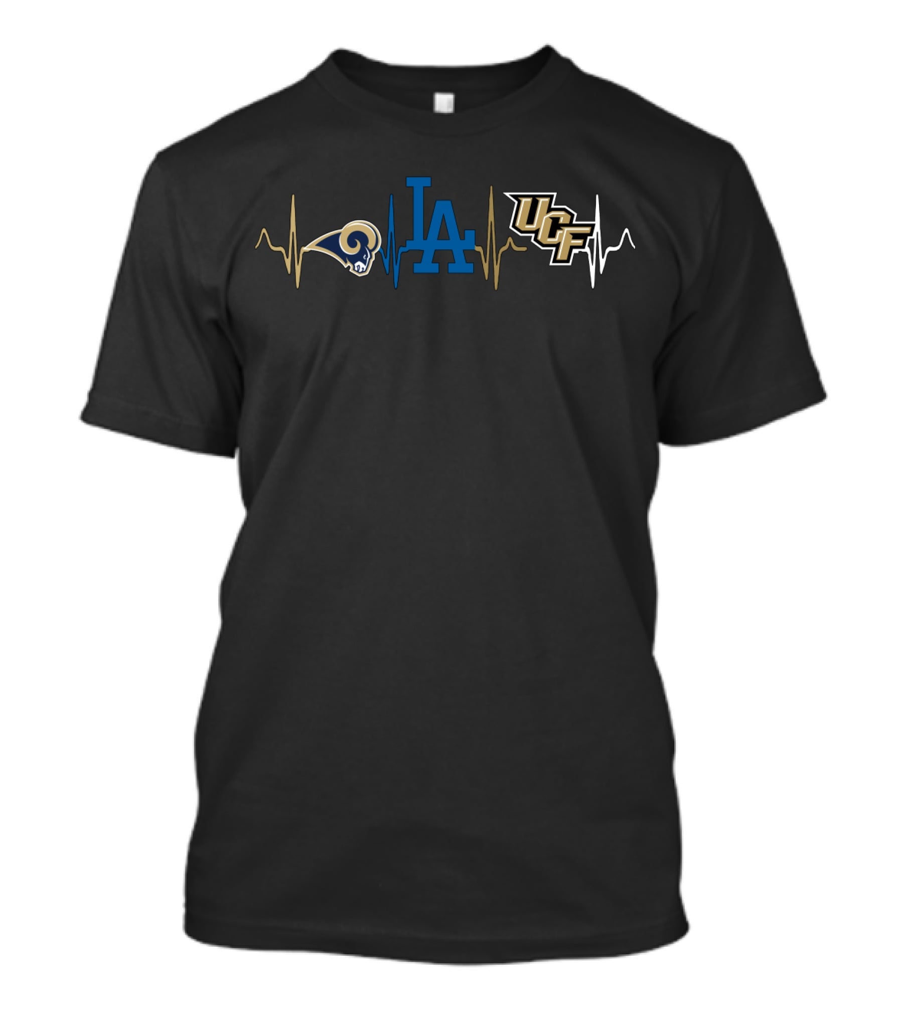 Rams Dodgers Ucf Heartbeat T-Shirt