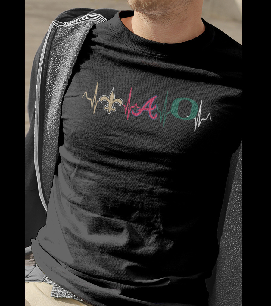 Saints Braves Oregon Heartbeat T-Shirt