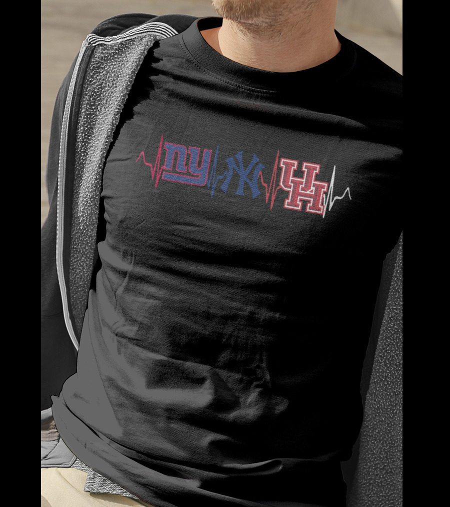 Ny Giants Yankees Uh Heartbeat T-Shirt
