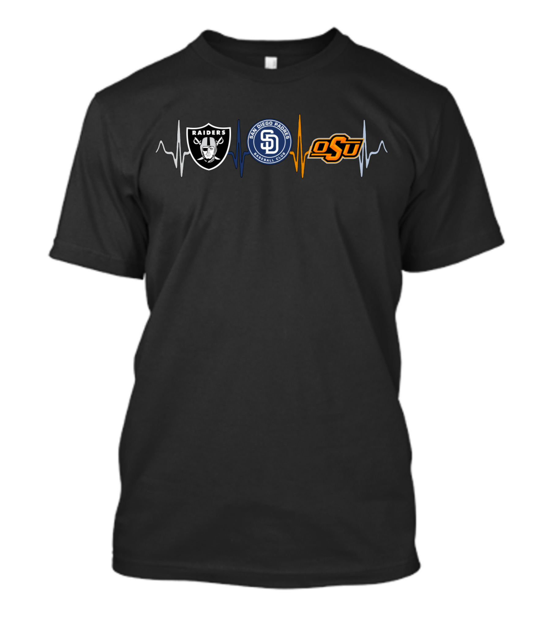 Raiders Padres Osu Heartbeat T-Shirt