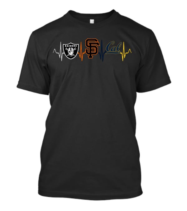 Raiders Giants Cal Heartbeat Cgb T-Shirt