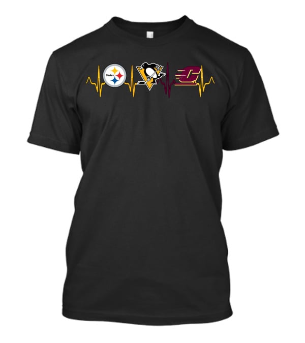 Steelers Penguins Cmu Heartbeat T-Shirt