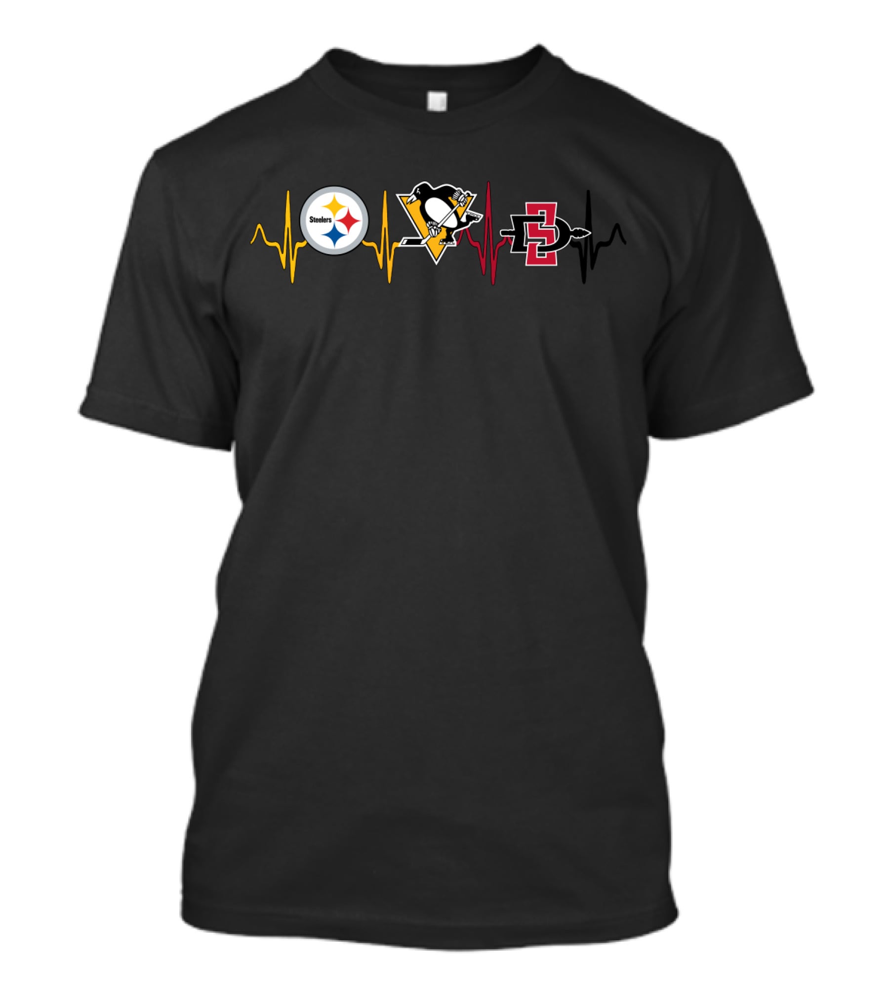 Steelers Penguins Sdsu Heartbeat T-Shirt