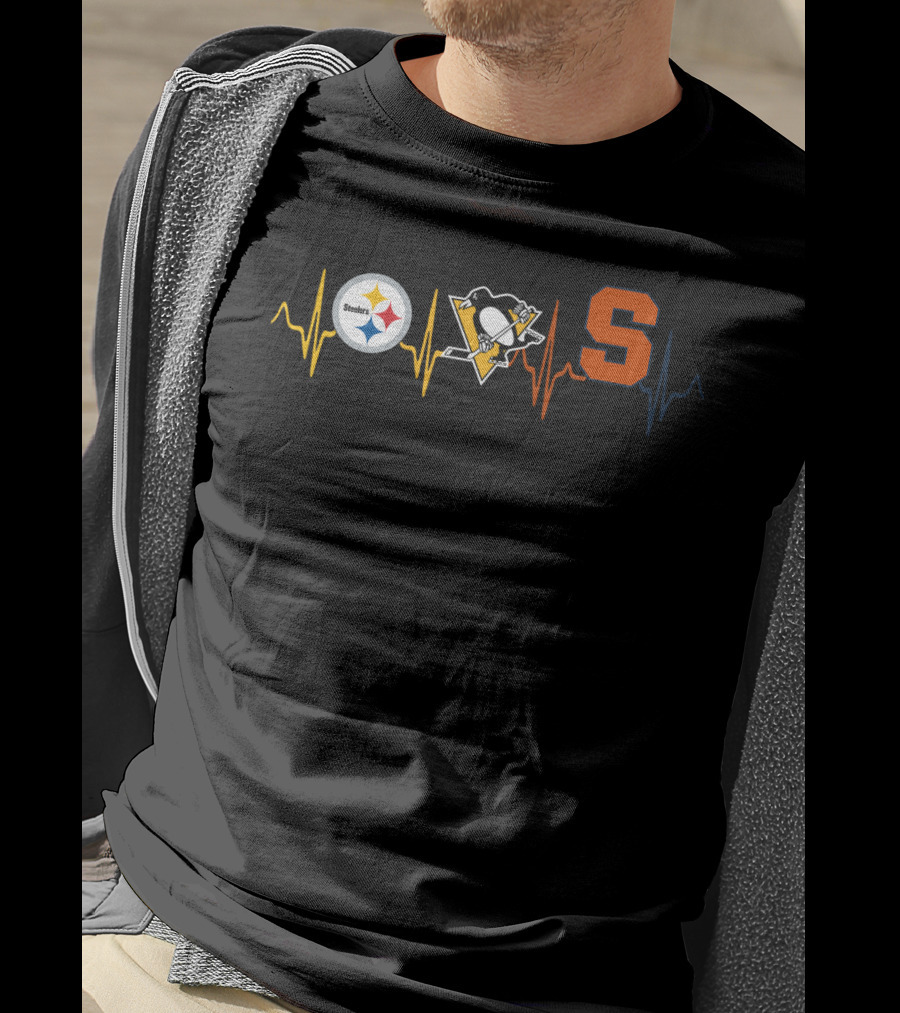 Steelers Penguins So Heartbeat Sports Fan T-Shirt