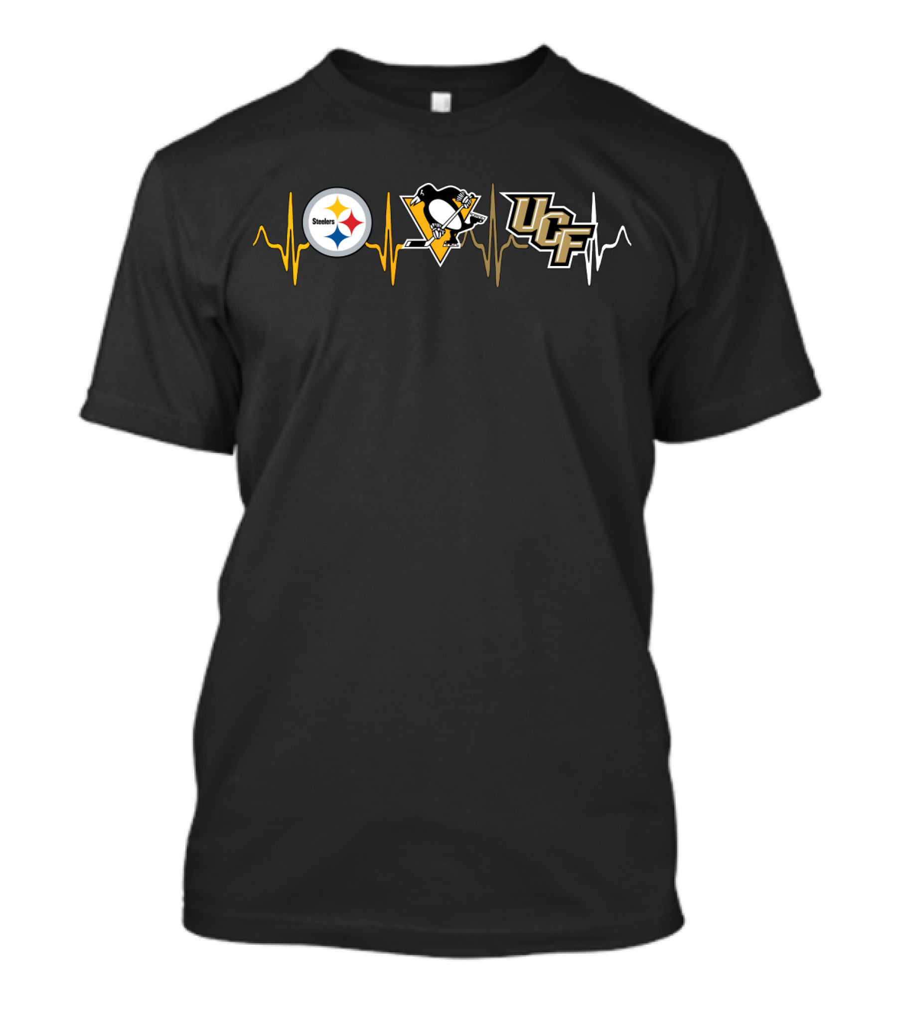 Steelers Penguins Ucf Heartbeat T-Shirt