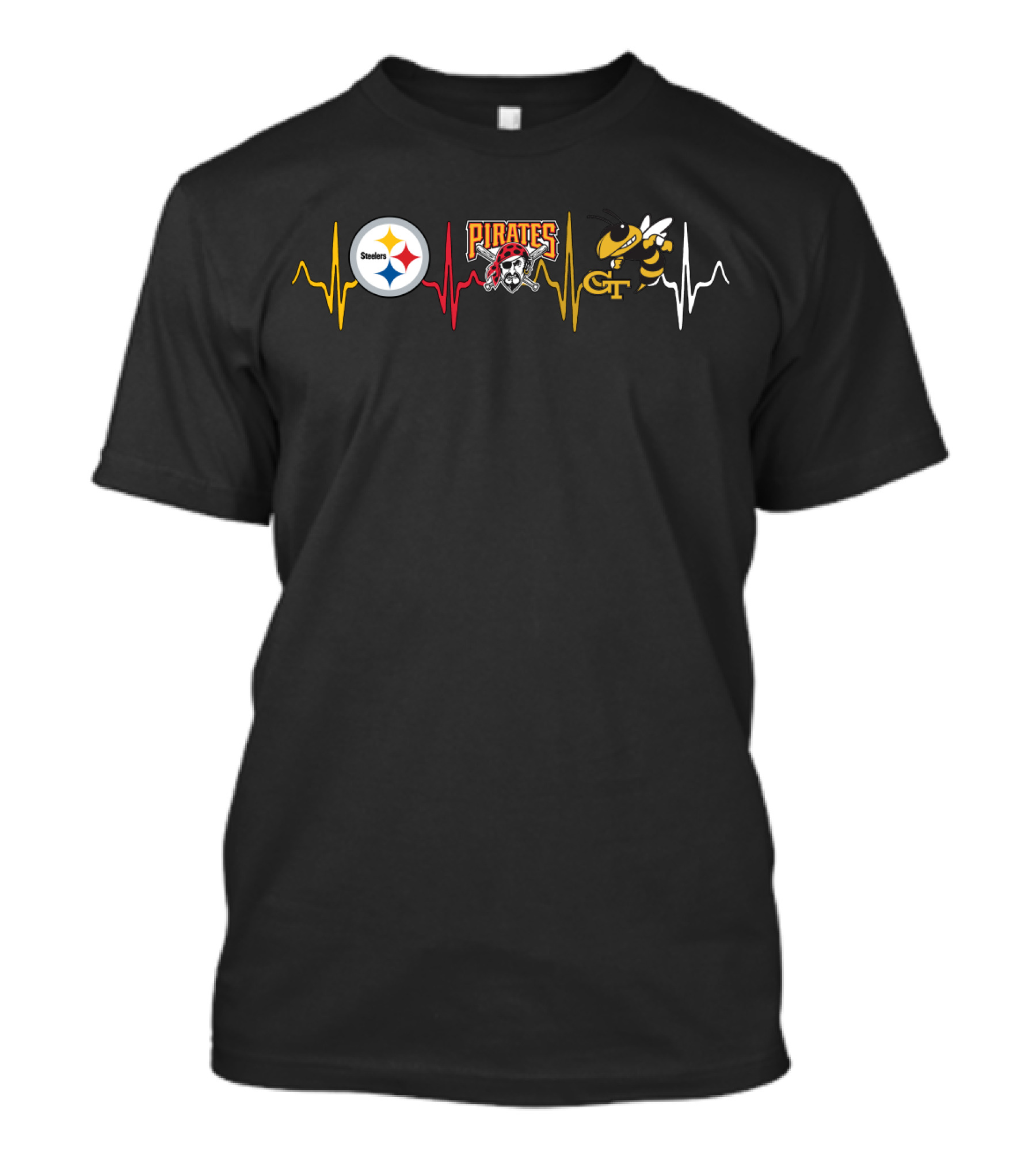 Steelers Pirates Gt Heartbeat T-Shirt