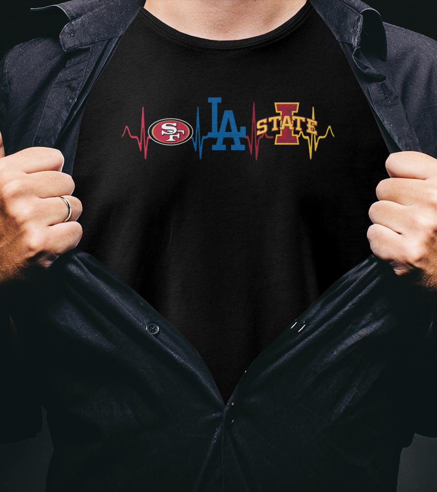 Love 49ers Dodgers La State Isc T-Shirt