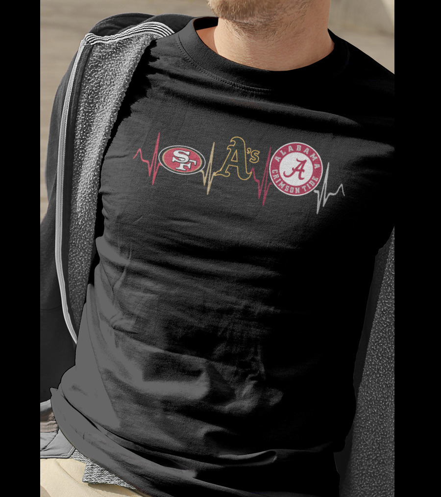 Love 49ers Athletics Alabama Crimson Tide Pulse T-Shirt