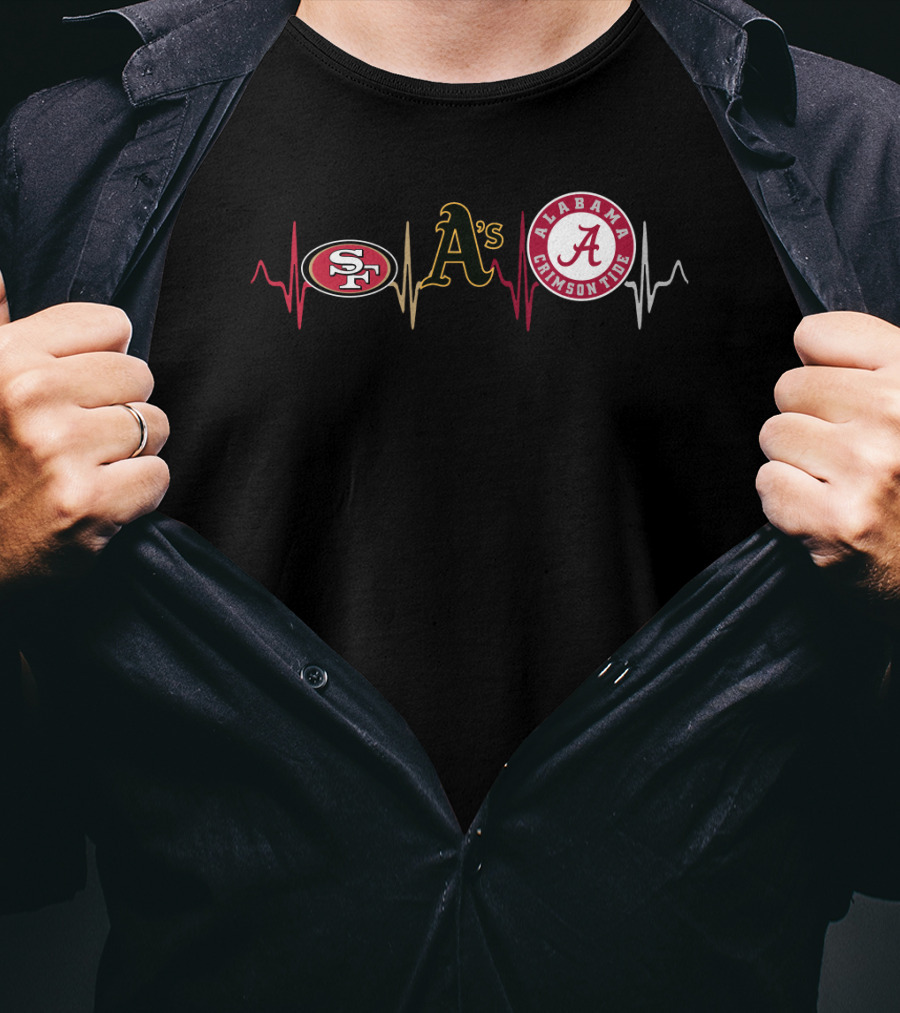 Love 49ers Athletics Alabama Crimson Tide Pulse T-Shirt