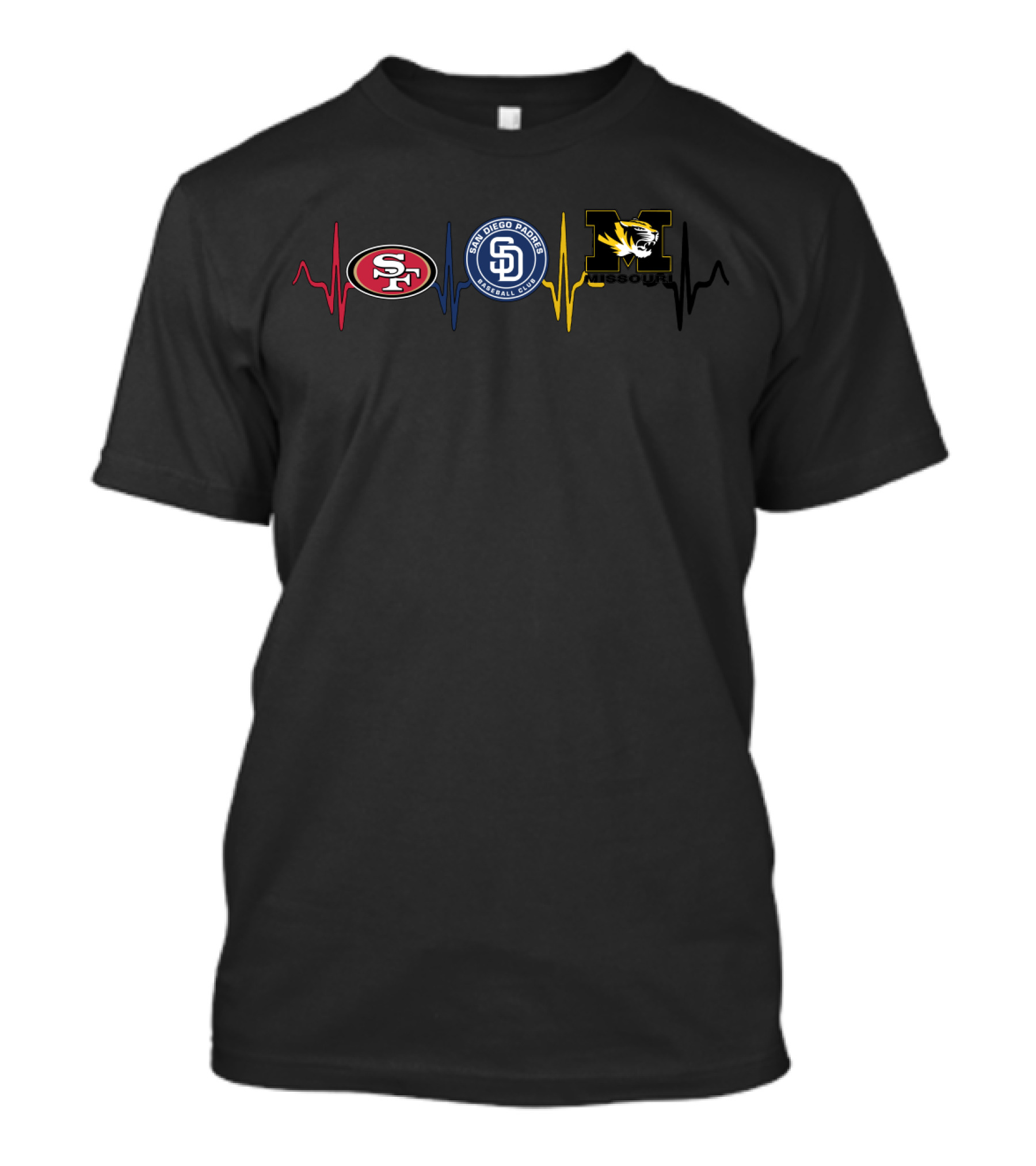 Love 49ers Padres Missouri Tigers Mti T-Shirt