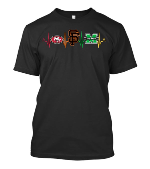 Love San Francisco 49ers Giants Marshall Thundering Herd T-Shirt