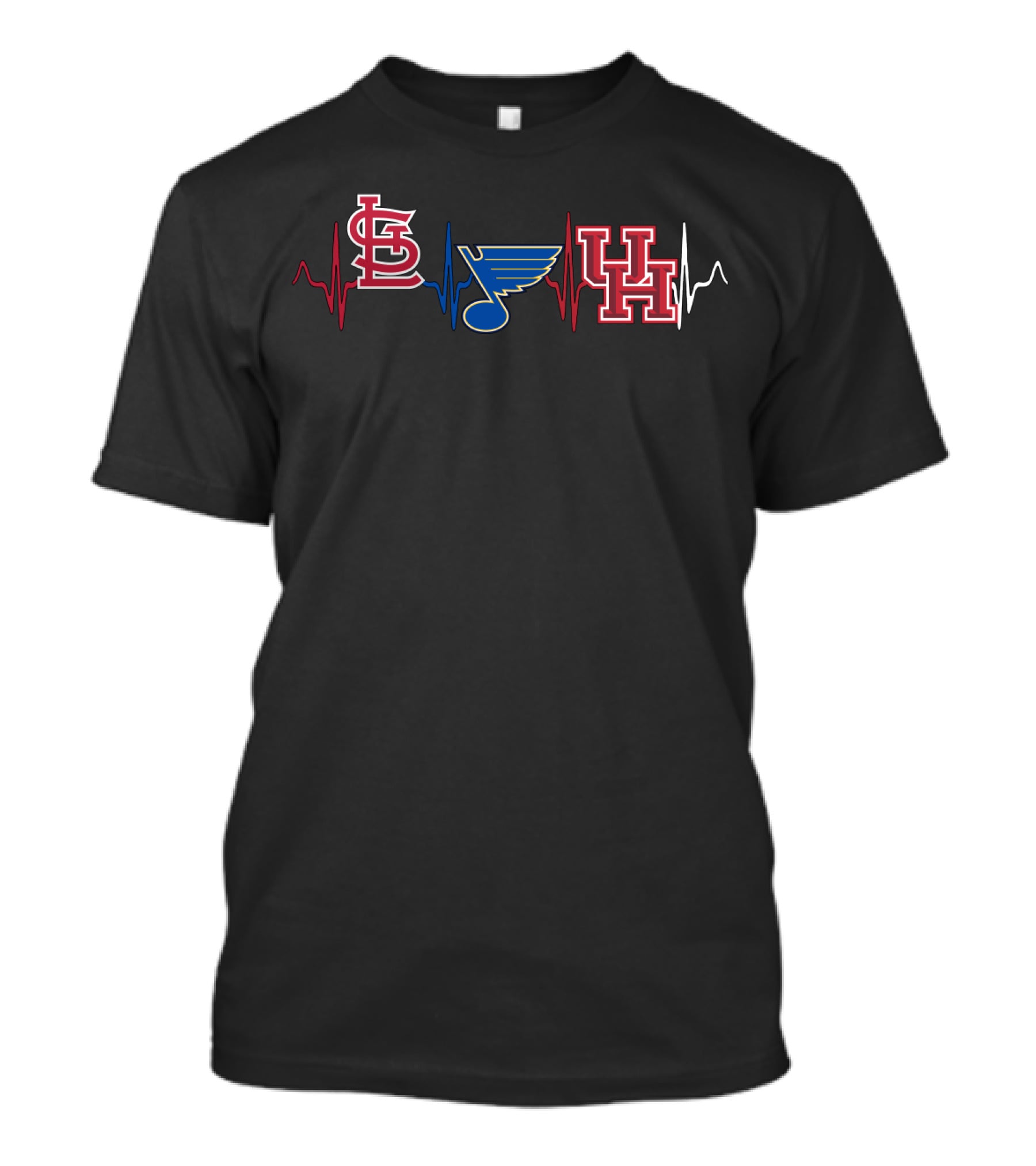 Love St. Louis Cardinals Blues Uh Connection T-Shirt