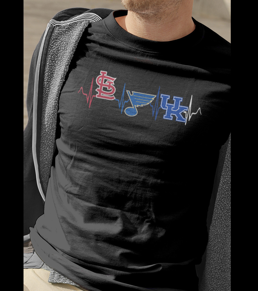 Stcardinals Blues Kw Heartbeat T-Shirt