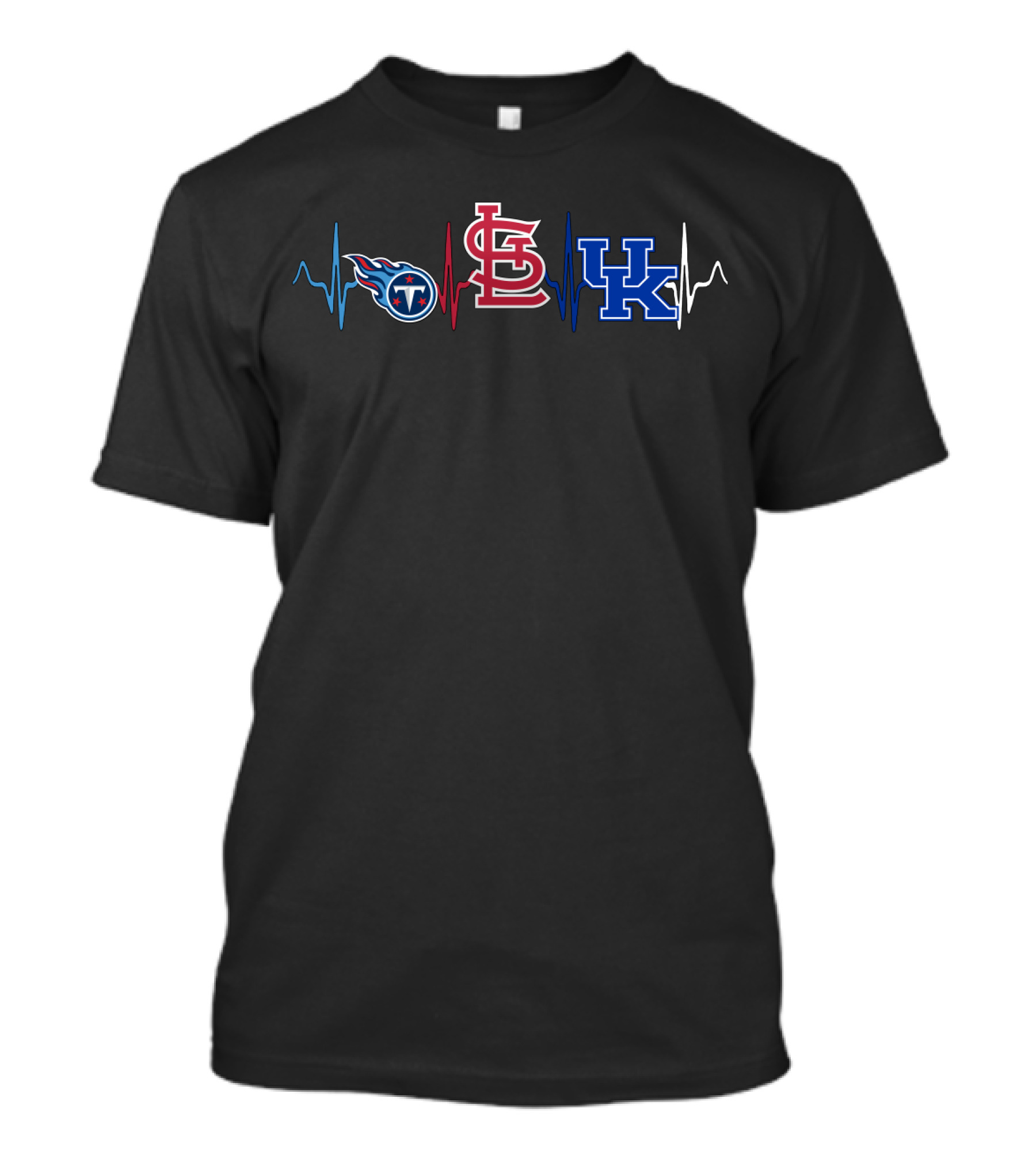 Tennessee Titans St. Louis Cardinals Kentucky Wildcats Heartbeat T-Shirt