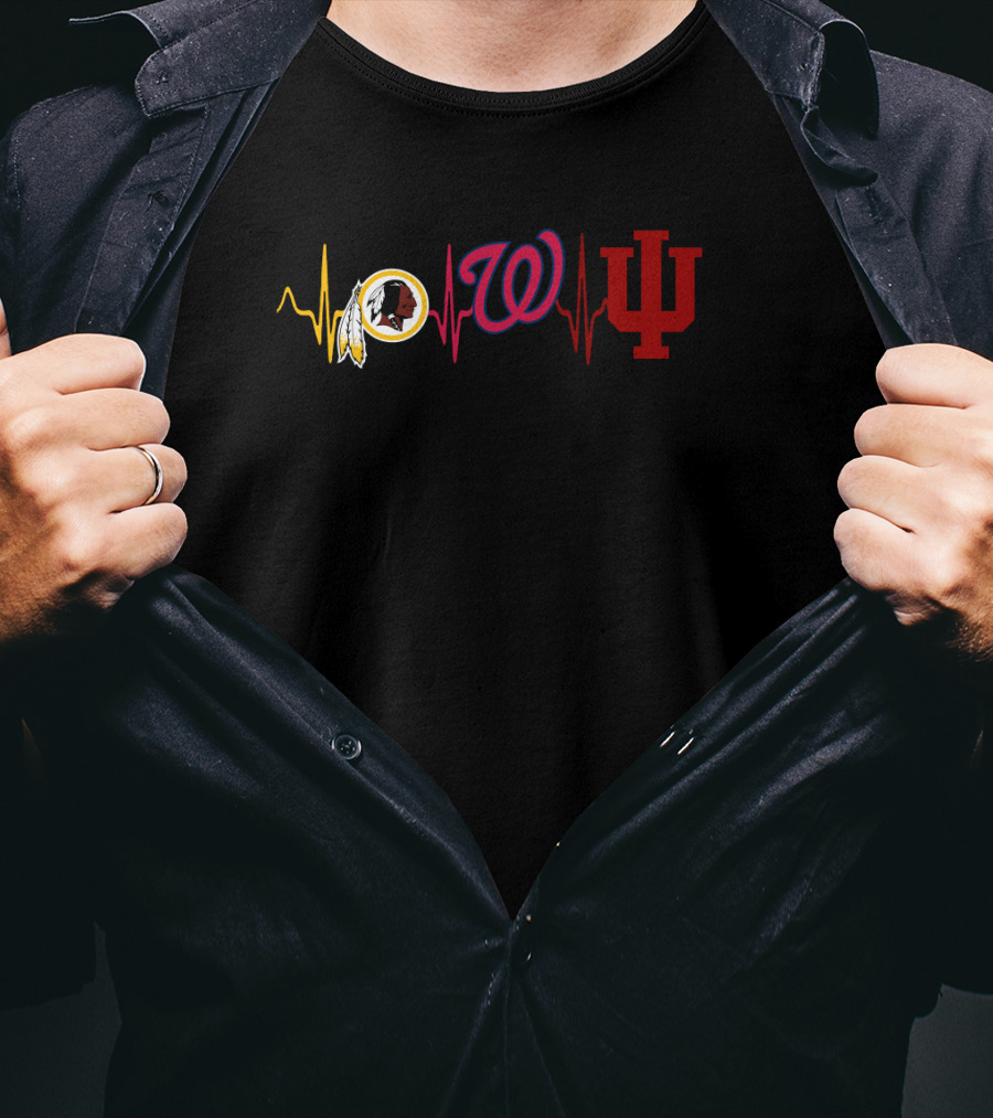 Love Redskins Nationals Iu Heartbeat T-Shirt
