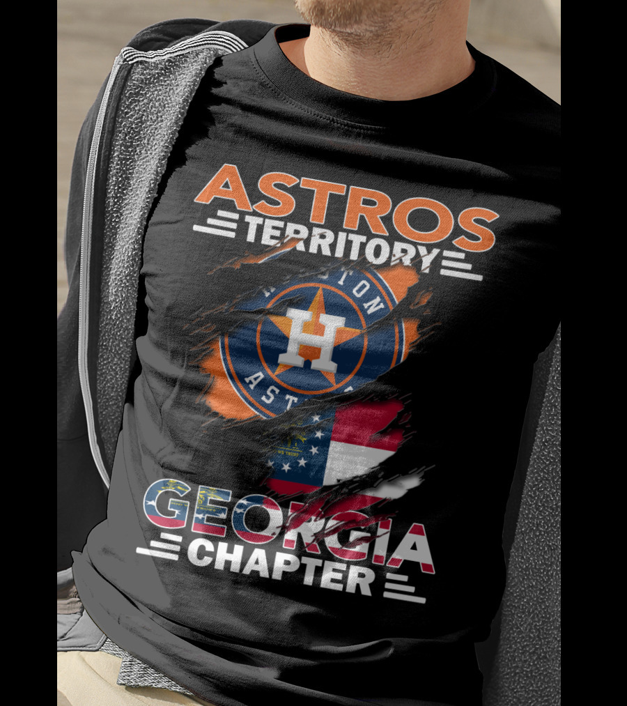Astros Territory Georgia Chapter Houston Astros Georgia Flag T-Shirt