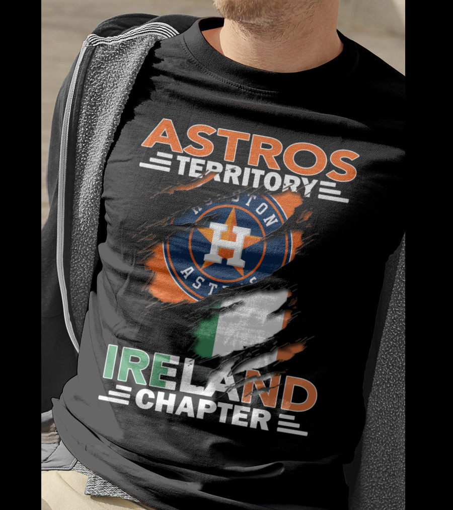 Astros Territory Ireland Chapter Houston Astros Logo Irish Flag T-Shirt
