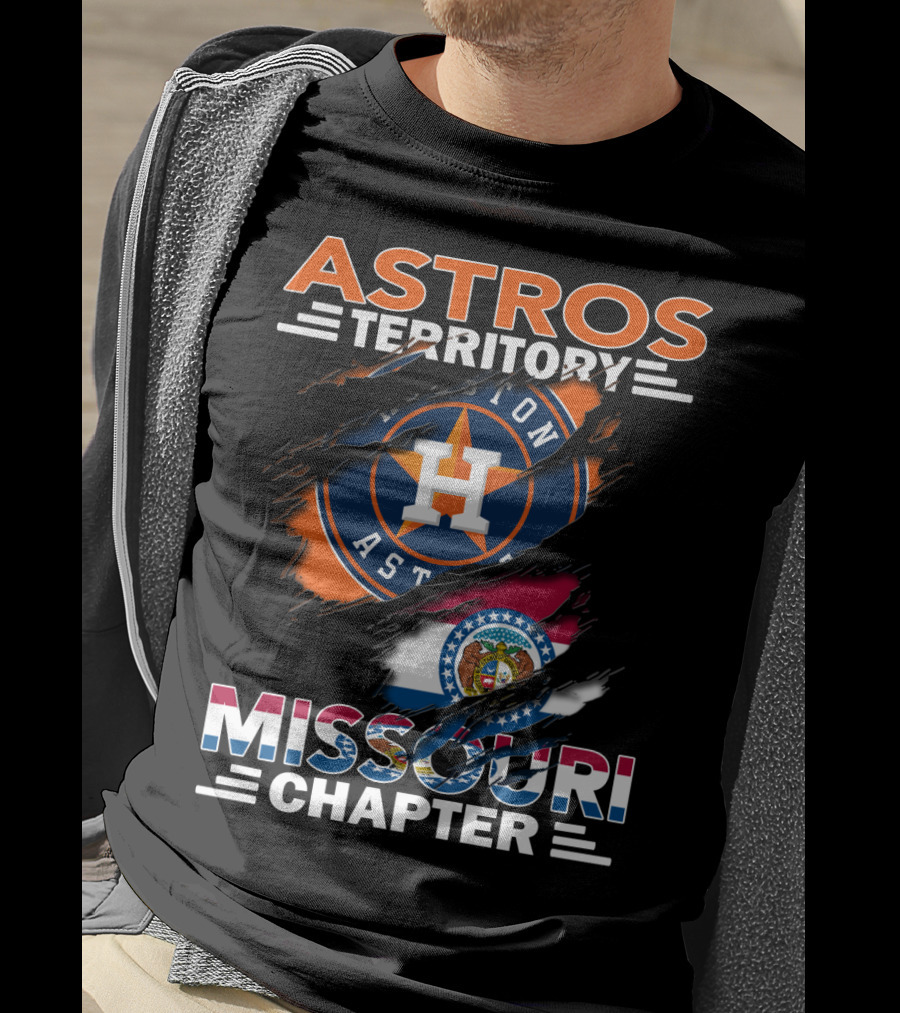Astros Territory Missouri Chapter Houston Logo State Flag T-Shirt