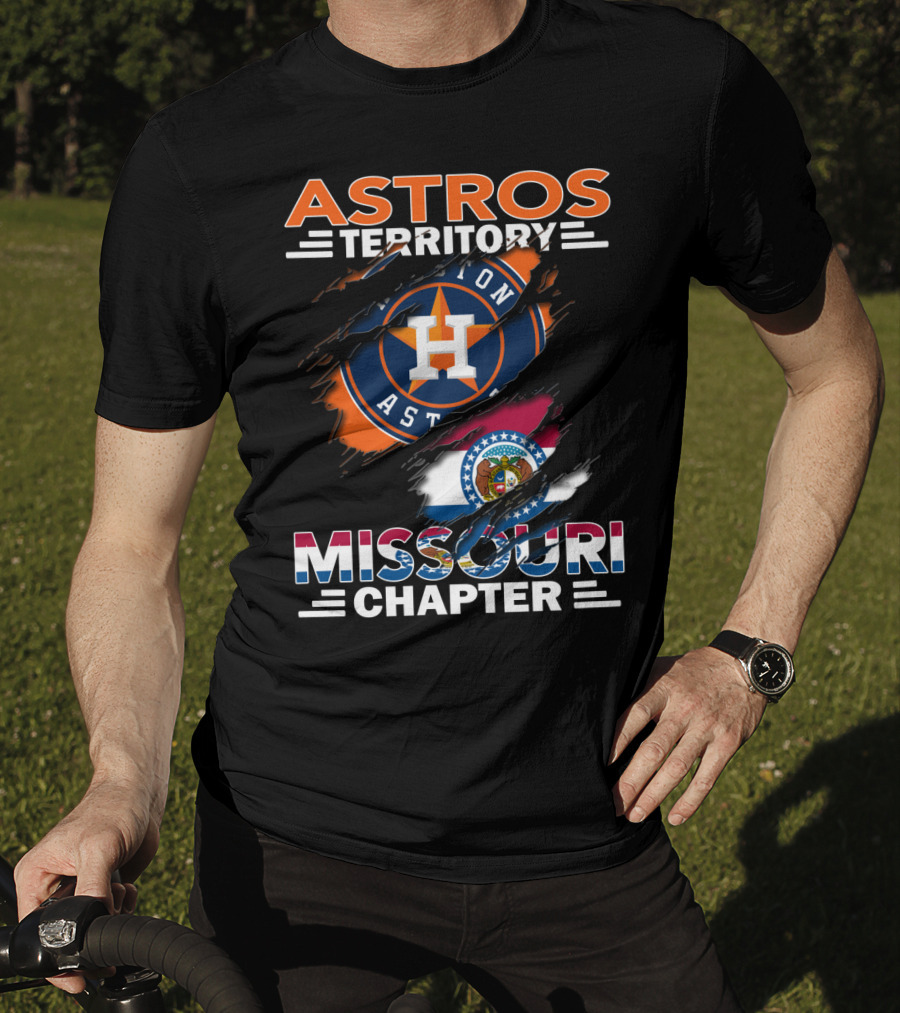 Astros Territory Missouri Chapter Houston Logo State Flag T-Shirt