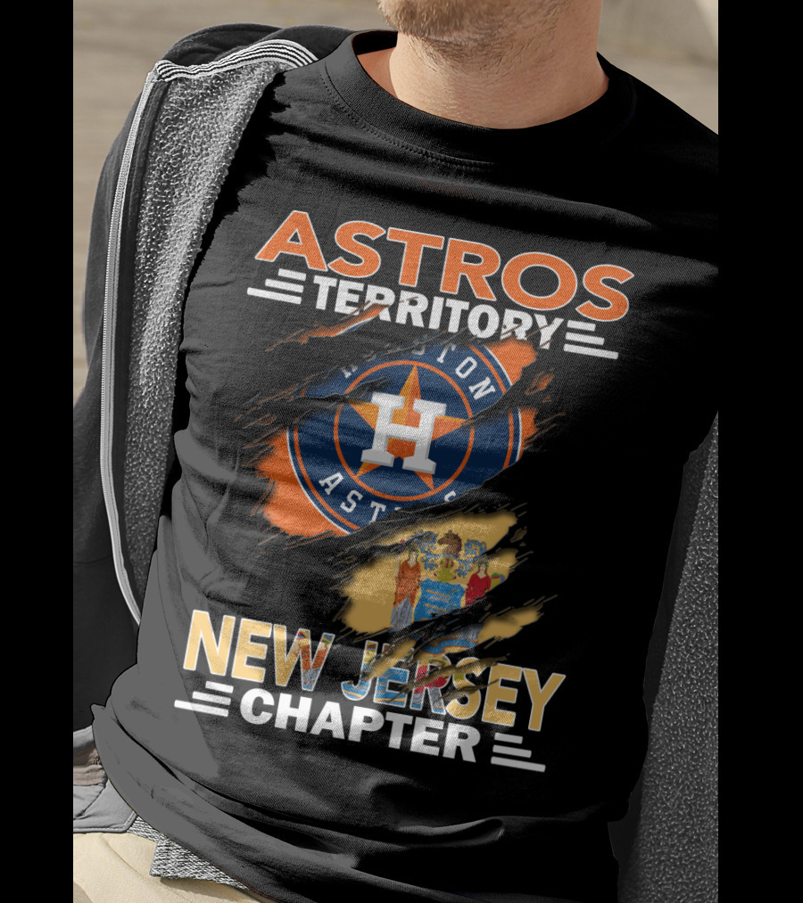 Astros Territory New Jersey Chapter Houston Logo And State Emblem T-Shirt