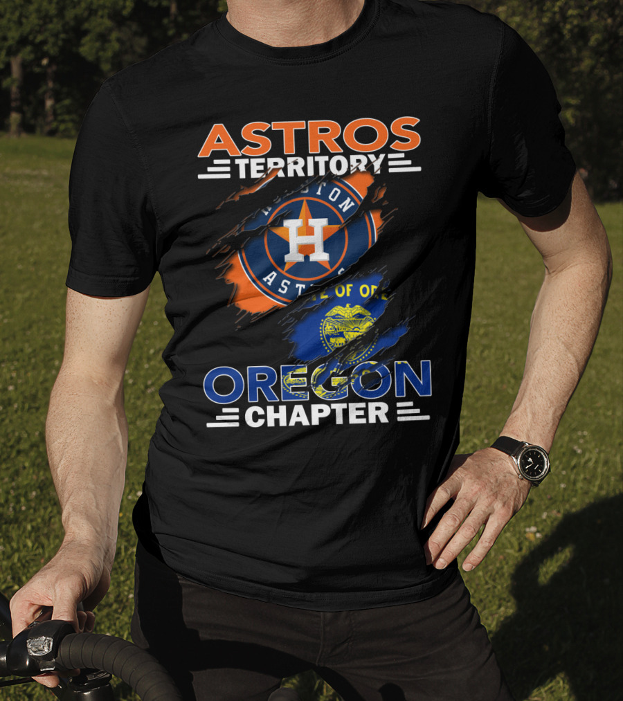 Astros Territory Oregon Chapter Houston Astros State Of Oregon Flag T-Shirt