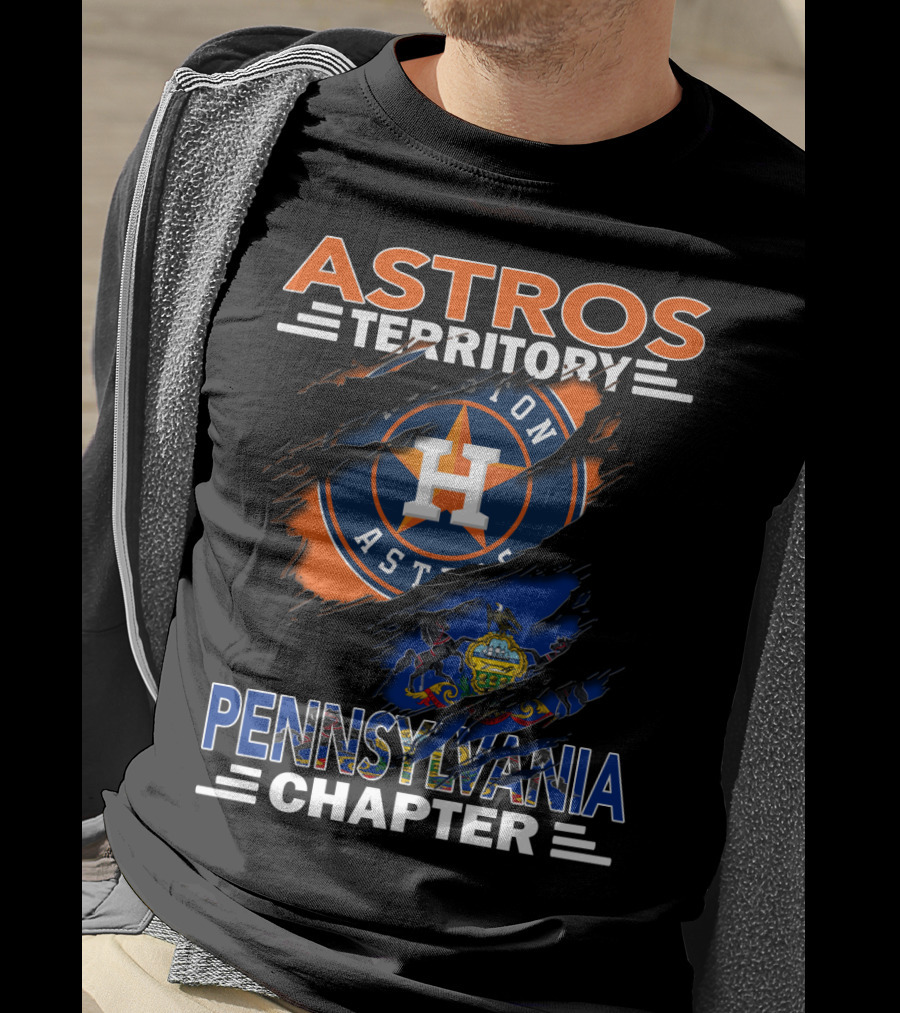 Astros Territory Houston Logo Pennsylvania Chapter Flag T-Shirt