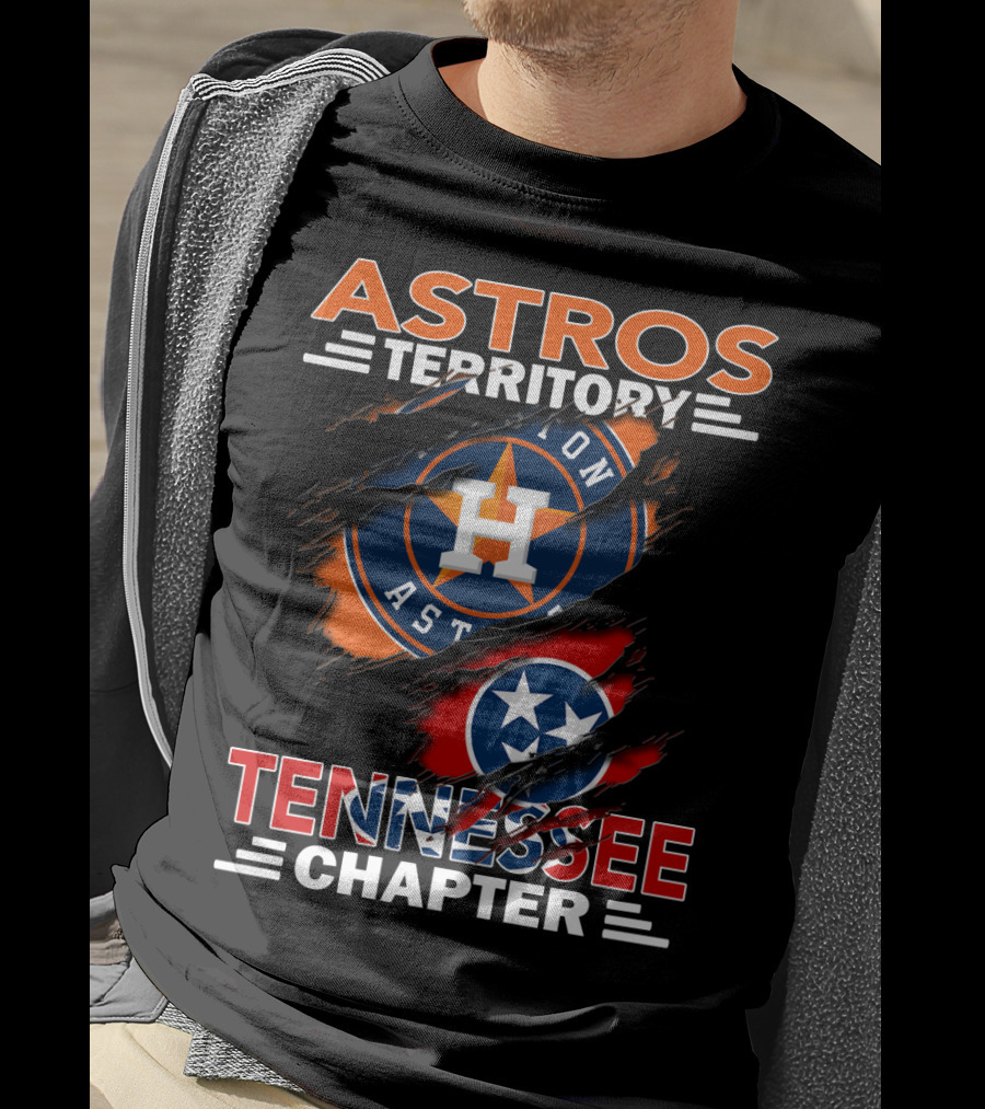 Astros Territory Tennessee Chapter Houston Logo And Tennessee Flag Elements T-Shirt